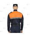 Polo térmico de cuello cisne con cinta damero para Protección Civil
