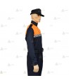 Polo térmico de cuello cisne con cinta damero para Protección Civil