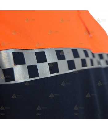 Polo térmico de cuello cisne con cinta damero para Protección Civil