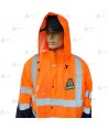 Traja de Lluvia bicolor en alta visibilidad para Protección Civil