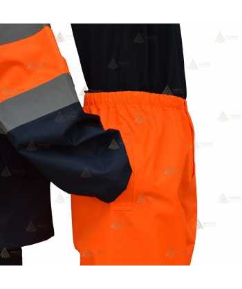 Traja de Lluvia bicolor en alta visibilidad para Protección Civil