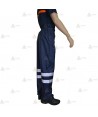 Traja de lluvia bicolor con cintas reflectantes para Protección Civil