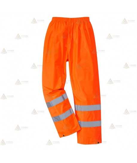 Pantalón impermeable monocolor alta visibilidad para Protección Civil