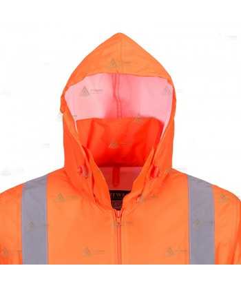 Chubasquero bicolor alta visibilidad para Protección Civil