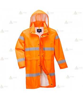 Gabardina monocolor alta visibilidad para Protección Civil