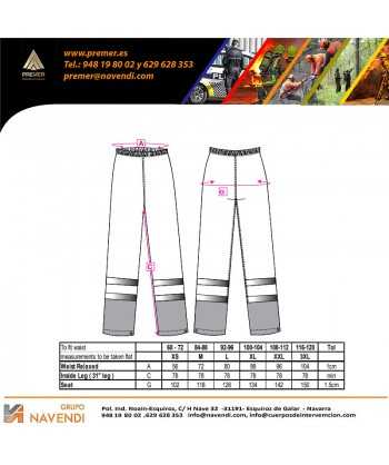 Pantalón impermeable bicolor alta visibilidad para Protección Civil
