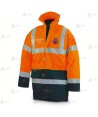 Parka acolchada de alta visibilidad para Protección Civil