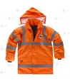 Parka acolchada monocolor de alta visibilidad para Protección Civil