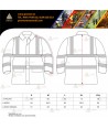 Parka acolchada monocolor de alta visibilidad para Protección Civil