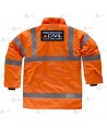 Parka acolchada monocolor de alta visibilidad para Protección Civil