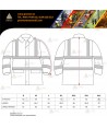 Parka acolchada bicolor de alta visibilidad para Protección Civil