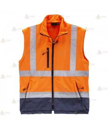 Parka bicolor de alta visibilidad desmontable para Protección Civil