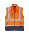 Parka bicolor de alta visibilidad desmontable para Protección Civil