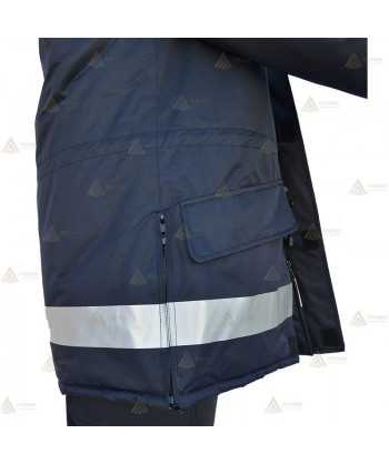 Parka bicolor e impermeable con cinta reflectante para Protección Civil