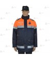 Parka bicolor e impermeable con cinta segmentada para Protección Civil