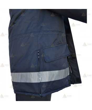 Parka bicolor e impermeable con cinta segmentada para Protección Civil
