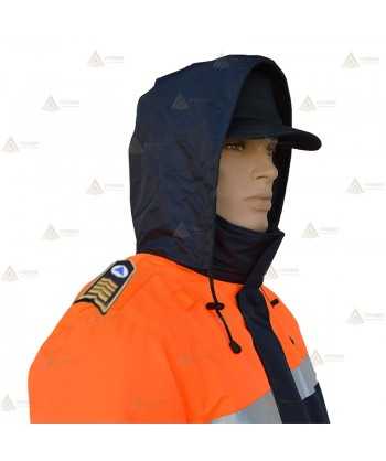 Parka acolchada bicolor con damero para Protección Civil
