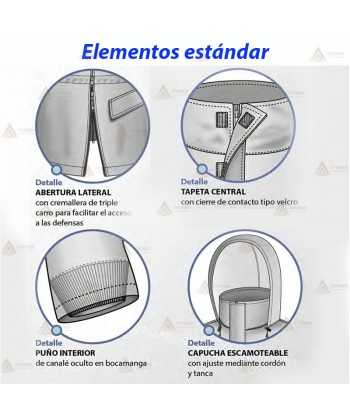 Parka acolchada bicolor con damero para Protección Civil