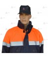 Parka bicolor con cinta reflectante, forro desmontable y membrana PTFE para Protección Civil