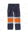 Pantalón térmico bicolor softshell con cintas reflectantes para Protección Civil