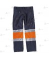 Pantalón térmico bicolor softshell con cintas reflectantes para Protección Civil