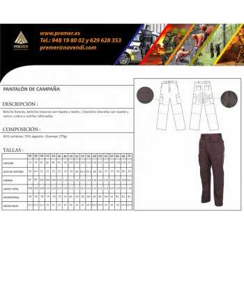 Pantalones con refuerzos y dos cintas reflectantes bicolor en bajos para Protección Civil