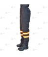 Pantalones con refuerzos y dos cintas reflectantes bicolor en bajos para Protección Civil