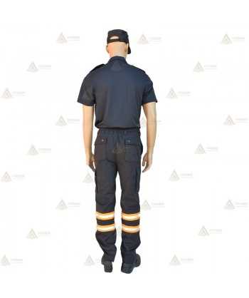 Pantalones con refuerzos y dos cintas reflectantes bicolor en bajos para Protección Civil