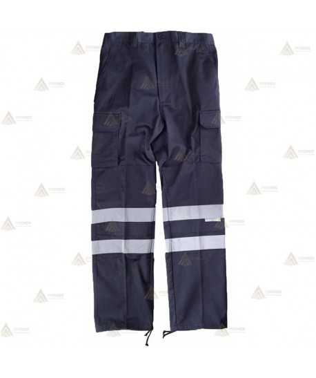 Pantalón con refuerzos y cintas reflectantes para Protección Civil