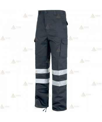 Pantalón con refuerzos y cintas reflectantes para Protección Civil