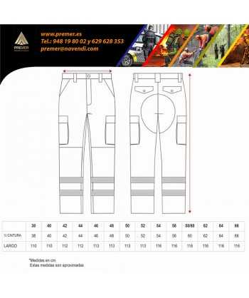 Pantalón con refuerzos y cintas reflectantes para Protección Civil