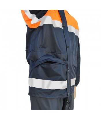 Chubasquero bicolor con membrana PTFE para Protección Civil