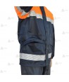 Chubasquero bicolor con cintas reflectantes segmentadas y membrana PTFE para Protección Civil