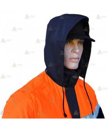 Chubasquero bicolor con cintas reflectantes segmentadas y membrana PTFE para Protección Civil