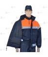 Chubasquero bicolor con cintas reflectantes segmentadas y membrana PTFE para Protección Civil