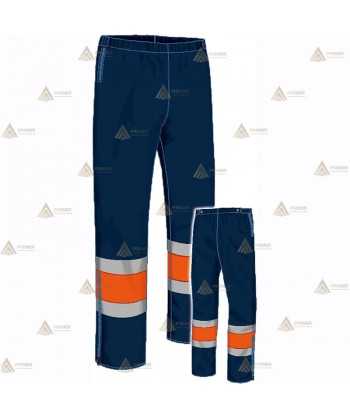 Pantalón impermeable con membrana PTFE y cintas reflectantes para Protección Civil
