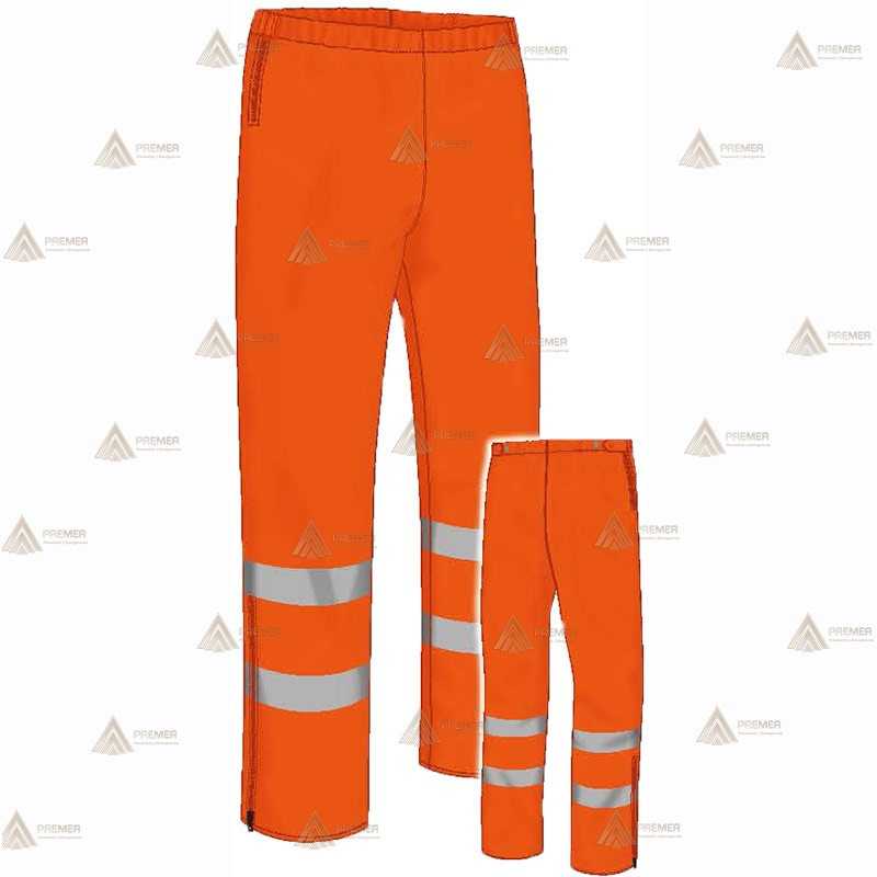 Pantalón impermeable con membrana PTFE y cintas reflectantes para Protección Civil