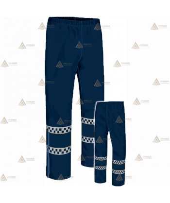 Pantalón impermeable y transpirable con damero reflectante y membrana PTFE para Protección Civil