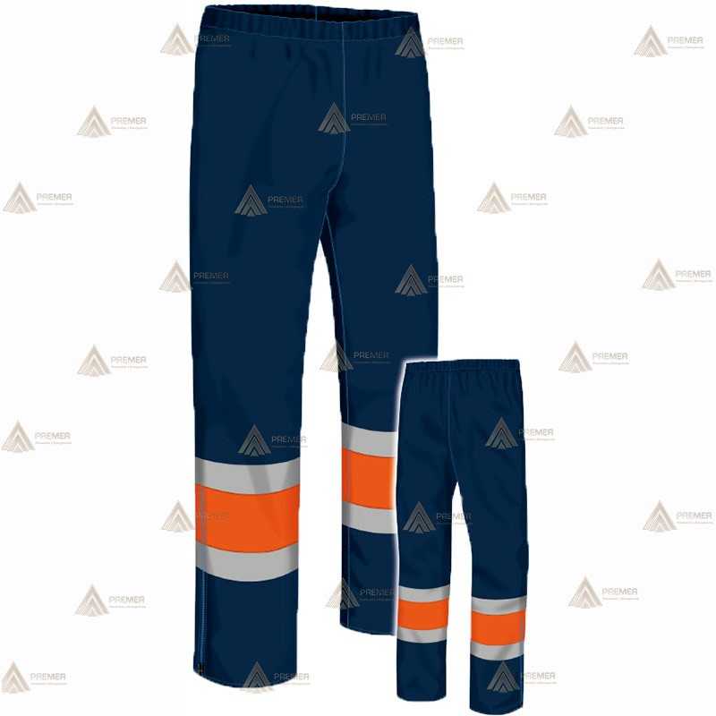 Pantalón impermeable con cintas reflectantes para Protección Civil
