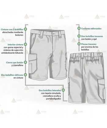 Pantalón bermuda para policía