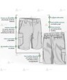 Pantalón bermuda para policía