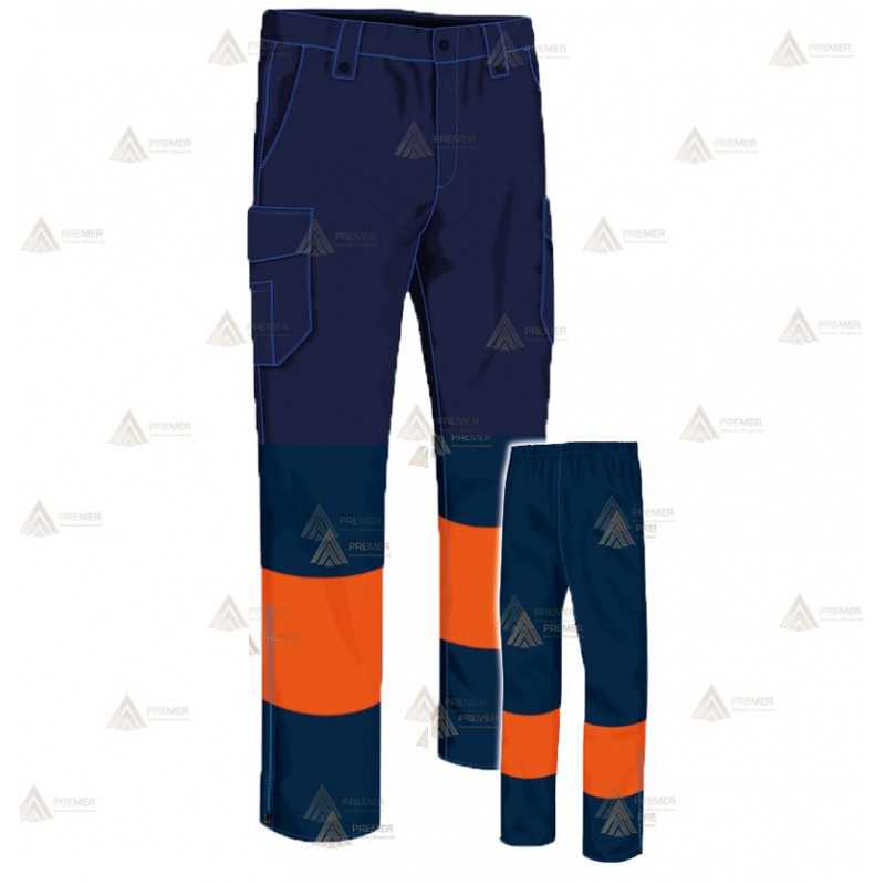 Pantalón bicolor de entretiempo no elásticos para Protección Civil