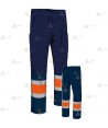 Pantalón bicolor con cinta reflectante  para Protección Civil