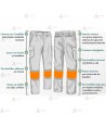 Pantalón bicolor con cinta reflectante  para Protección Civil