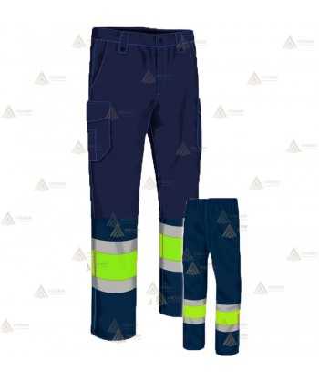 Pantalón bicolor con cinta reflectante para Policía Local