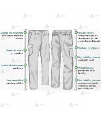 Pantalón bielástico de invierno para Policía