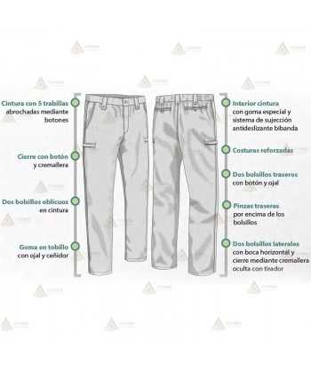 Pantalón bielástico de entretiempo para Policía