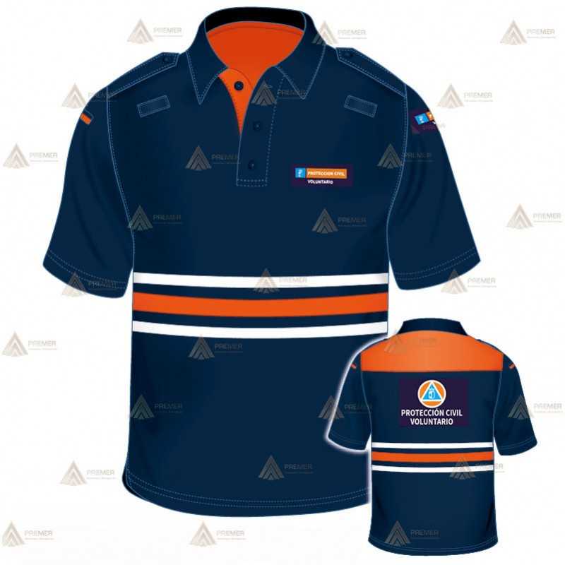 Polo de manga corta para Protección Civil de Castilla la Mancha