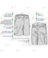 Pantalón bermuda bielástico de mujer para Policía Local