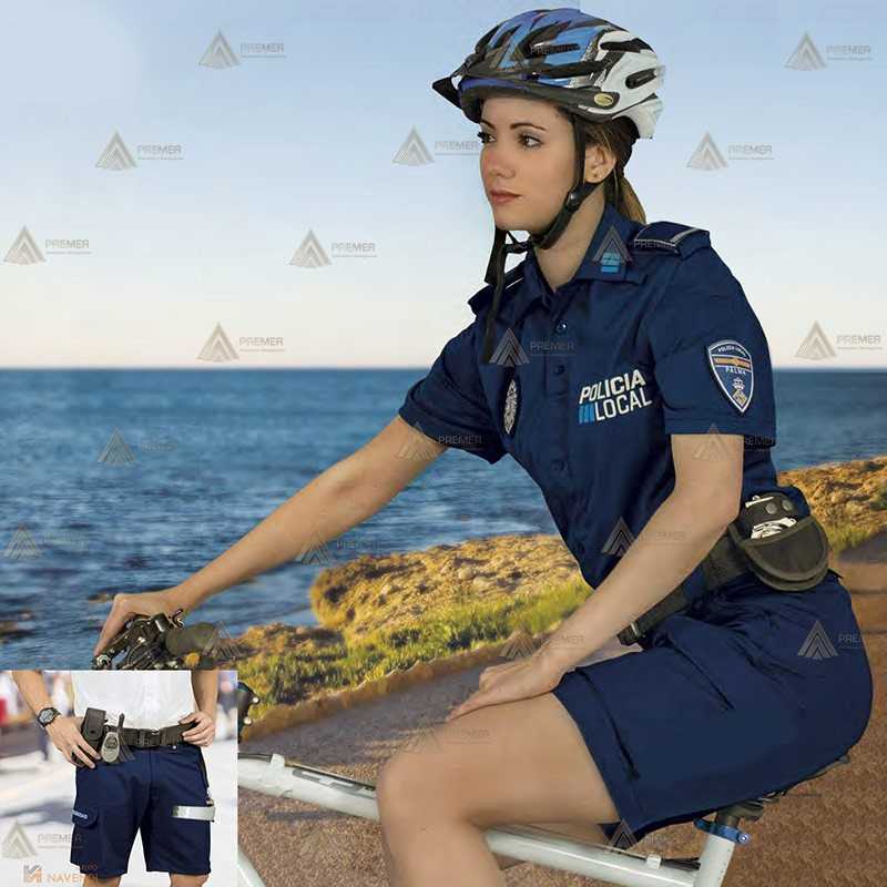 Pantalón bermuda bielástico de mujer para Policía Local